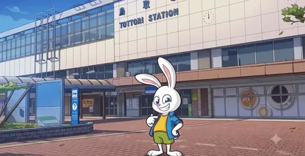 鳥取駅・市街地（イラスト）
