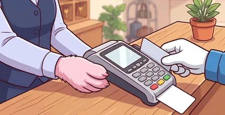 クレジットカード決済のご案内POP（VISA・Mastercard のロゴ入り）